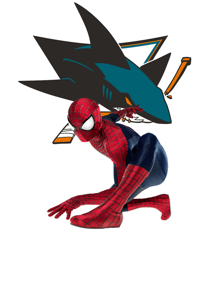 San Jose Sharks Spider Man Logo vinyl decal